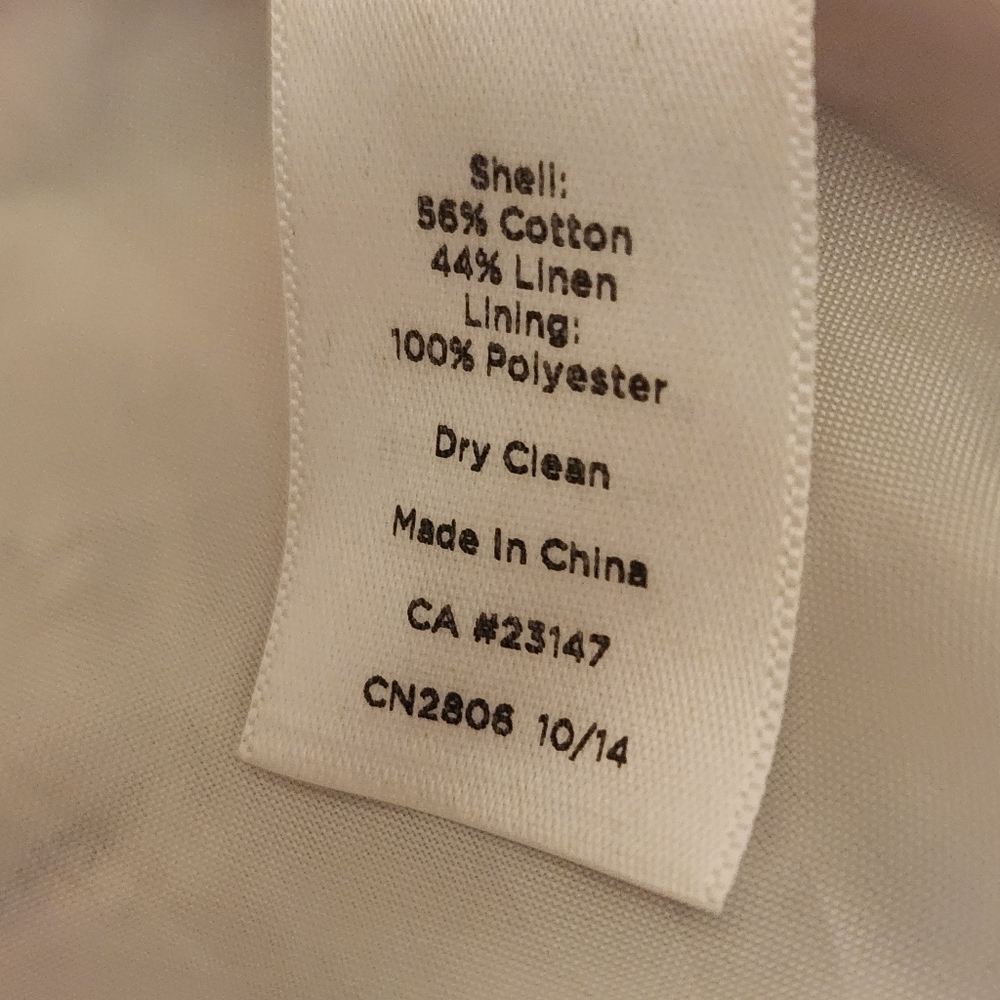 Talbots Linen-Blend Butterfly Print A-Line Sheath… - image 8